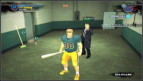 Having emptied three machines [1], take him back to the safe house [2] - Case 4 - p. 1 - Side missions - Dead Rising 2 - Game Guide and Walkthrough