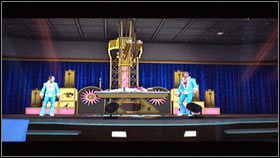 After entering the room [1] you will witness a magic trick going rather wrong [2] - Case 5 - Side missions - Dead Rising 2 - Game Guide and Walkthrough