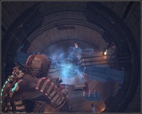 Two fans block your way, you will need to slow them down using stasis - Dead Space Part 2 | Walkthrough - Walkthrough - Dead Space Game Guide & Walkthrough