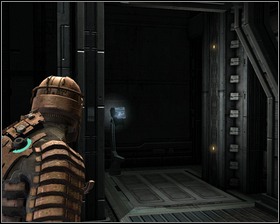 Youll find a Text log theres a necromorph attached to the wall opposite from the entrance, but since there are no explosive cans around youll need to deal with it the traditional way - Environmental Hazard Part 3 | Walkthrough - Walkthrough - Dead Space Game Guide & Walkthrough