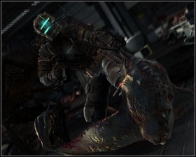 In the morgue you will be the witness of a grotesque transformation of captains body into a necromorph - Intensive Care Part 2 | Walkthrough - Walkthrough - Dead Space Game Guide & Walkthrough