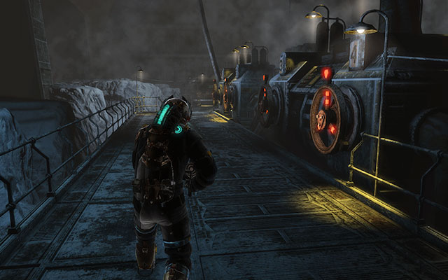 In the large area, you will notice a gigantic creature, that you will heave to examine - Reactivate the heating system | 11: Signal Hunting - 11: Signal Hunting - Dead Space 3 Game Guide