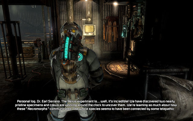 Walk through the door at the end and go towards the next one - Reactivate the heating system | 11: Signal Hunting - 11: Signal Hunting - Dead Space 3 Game Guide