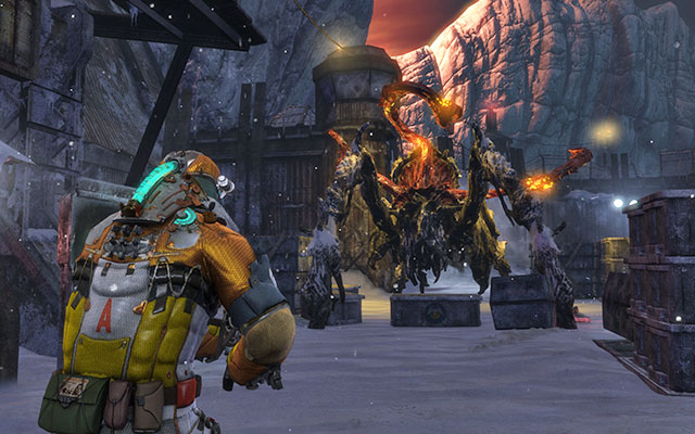 Now, that you have all the parts that you need, climb up the ladder and return to the facility - Collect the Probe components | 11: Signal Hunting - 11: Signal Hunting - Dead Space 3 Game Guide