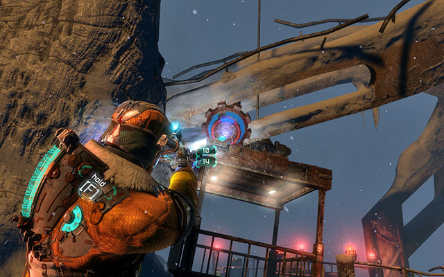 After you clear the cave completely, proceed along your path until you leave the cave - Find a route to the Research Facility | 13: Reach for the Sky - 13: Reach for the Sky - Dead Space 3 Game Guide