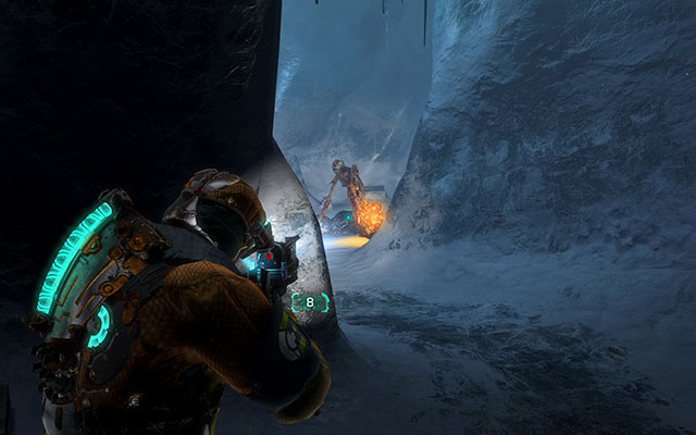 Go straight ahead- where the road forks for the first time, go right, to your left, you will find some crates to loot - Locate the lift controls | 13: Reach for the Sky - 13: Reach for the Sky - Dead Space 3 Game Guide