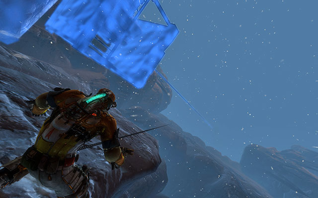 Jump across the hole to the right- keep your eye on the lift at all times, As soon as stasis deactivates, and the lift begins to move your way, slow it down again - Locate the lift controls | 13: Reach for the Sky - 13: Reach for the Sky - Dead Space 3 Game Guide