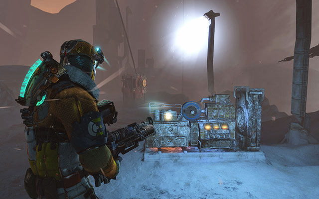 Eventually, you will reach the lift control mechanism - use kinesis and start the mechanism straight away - Locate the lift controls | 13: Reach for the Sky - 13: Reach for the Sky - Dead Space 3 Game Guide