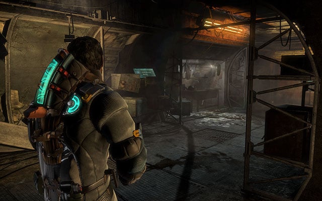 In the corridor that you enter from the room with the fridge - Chapter 9 | Secrets - Secrets - Dead Space 3 Game Guide