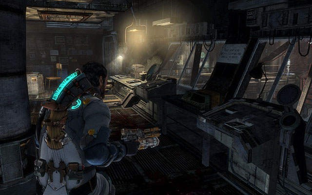 In the pump station control room, the audiolog activates as soon as you collect the supply room key - Chapter 9 | Secrets - Secrets - Dead Space 3 Game Guide