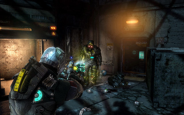 Call the plate and use the kinesis to get it to the cataloging system, located next to the entrance door - Collect the Rosetta samples - Biology sector | 14: Everything Has Its Place - 14: Everything Has Its Place - Dead Space 3 Game Guide