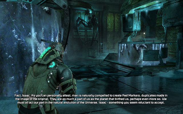 Another passage leads to the geology sector - Collect the Rosetta samples - Geology sector | 14: Everything Has Its Place - 14: Everything Has Its Place - Dead Space 3 Game Guide