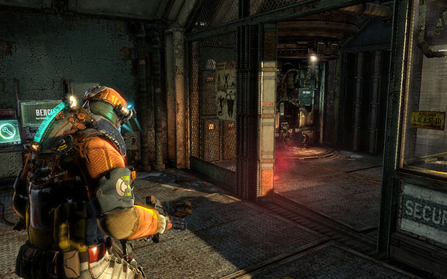 You can start this side mission after confronting a huge Necromorph, who manages to escape just before his death - Protect the Armory munitions | Side missions: Armory - Side missions: Armory - Dead Space 3 Game Guide
