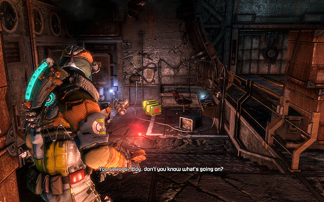 When you approach cargo elevator, few Necromorphs will jump on you - Protect the Armory munitions | Side missions: Armory - Side missions: Armory - Dead Space 3 Game Guide