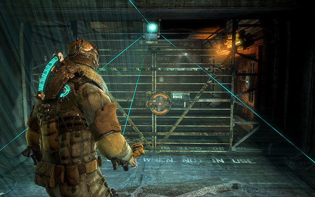 Once you get a new suit, youll be able to get to the previously inaccessible places, because of scanners blocking passages for people who do not wear proper suits - Find Ellie and her crew | 9: Onward - 9: Onward - Dead Space 3 Game Guide