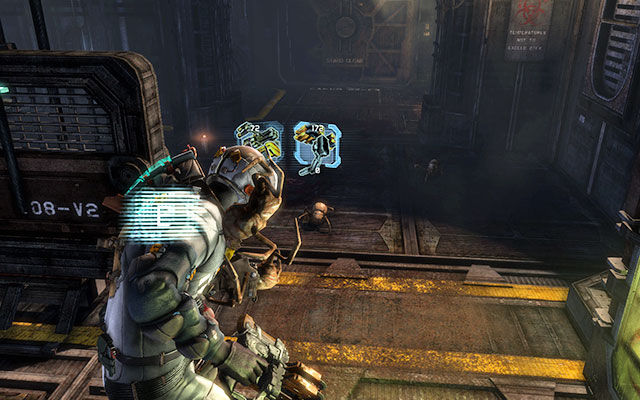 A further way leads through several corridors full of crates with radioactivity marks and Necromorphs - Restore power and override the lock-down | Side missions: C.M.S. Greely - Side missions: C.M.S. Greely - Dead Space 3 Game Guide