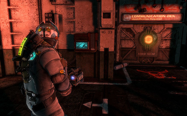 Once youre done with extermination, go to the panel on the wall to walk around the system - the task is to locate three blue-flashing points - Locate Edwards | Side missions: Conning Tower - Side missions: Conning Tower - Dead Space 3 Game Guide