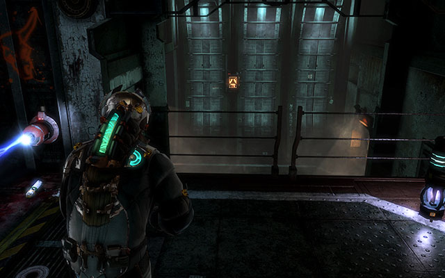 A next panel is located on the wall in a distance (screen above) - Locate Edwards | Side missions: Conning Tower - Side missions: Conning Tower - Dead Space 3 Game Guide