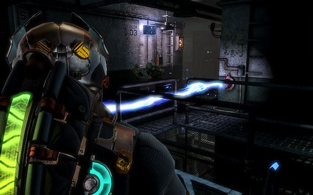 Climb down the ladder - youll find a workbench here, where you can leave items found earlier - Disable Edwards traps | Side missions: Conning Tower - Side missions: Conning Tower - Dead Space 3 Game Guide