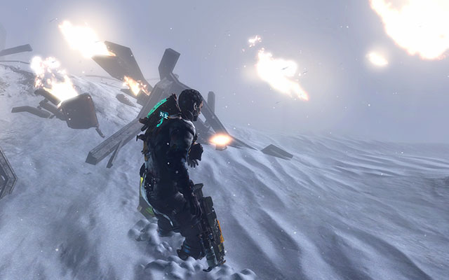 After starting the chapter move forwards, keeping on the left - Chapter 8 | Secrets - Secrets - Dead Space 3 Game Guide