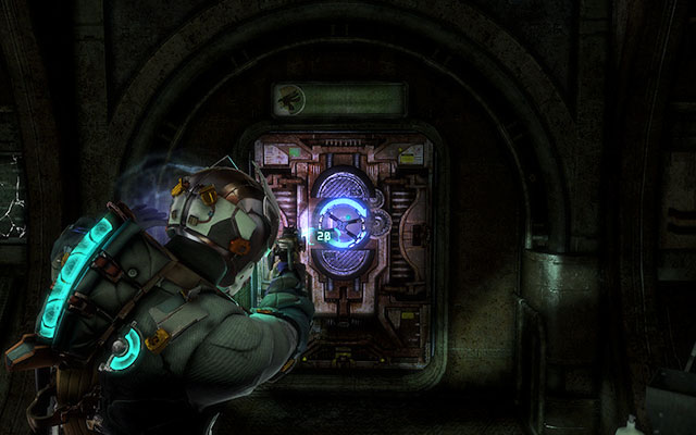 Wait until the air level gets to normal and go through the next door - Open the cargo door for the crew module | 3: The Lost Flotilla - 3: The Lost Flotilla - Dead Space 3 Game Guide