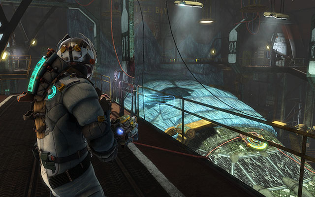 After riding the elevator down, youll see a huge shuttle - Craft a remote relay | 6: Repair to Ride - 6: Repair to Ride - Dead Space 3 Game Guide