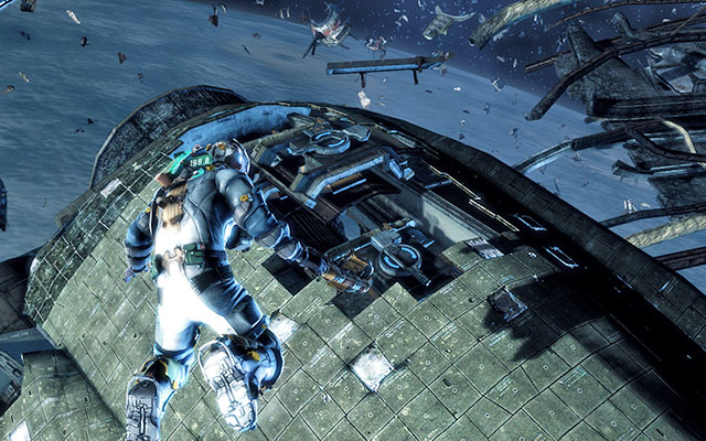 Once you get to the destination, head to the engine (use locator to locate it) - Recover a port engine for the Crozier | 7: Mayhem - 7: Mayhem - Dead Space 3 Game Guide