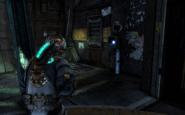After entering the large hall with a workbench, when you cross the gate, turn right - Chapter 3 | Secrets - Secrets - Dead Space 3 Game Guide