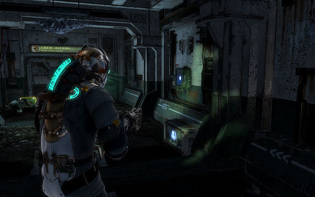 After exiting the theater room youll find yourself in the long corridor - Chapter 3 | Secrets - Secrets - Dead Space 3 Game Guide