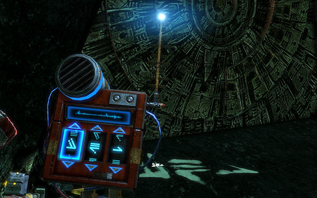 After getting to the fork, walk over the catwalk to the right - Bring the codex to the Machine | 17: A Strange City - 17: A Strange City - Dead Space 3 Game Guide