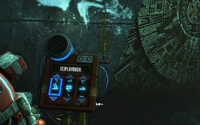 Finally youll reach another door - a code is written on the wall - Bring the codex to the Machine | 17: A Strange City - 17: A Strange City - Dead Space 3 Game Guide