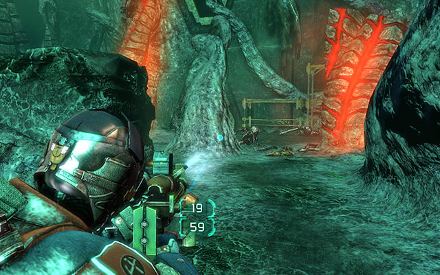 Youll find yourself in the place with several Markers - keep your eyes opened, because youll get into ambush after a while - Align the Power Array | 18: Kill or Be Killed - 18: Kill or Be Killed - Dead Space 3 Game Guide