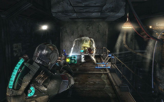 The second piston is blocked, so you can move further without problems - Scavenge the 163rd Reaper Barracks | Side missions: Reaper Barracks - Side missions: Reaper Barracks - Dead Space 3 Game Guide