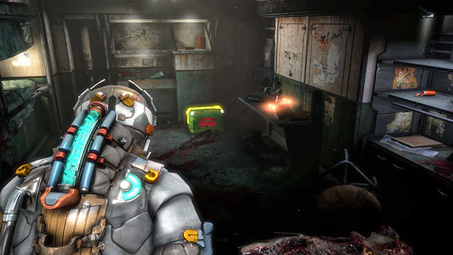 Inside the room which can be opened with a torque bar crafted at the workbench - Chapter 4 - p. 1 | Secrets - Secrets - Dead Space 3 Game Guide