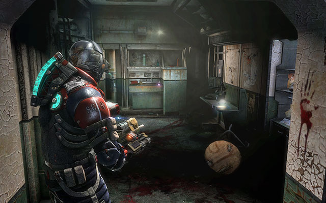 Inside the storage, next to the interface - Chapter 4 - p. 2 | Secrets - Secrets - Dead Space 3 Game Guide