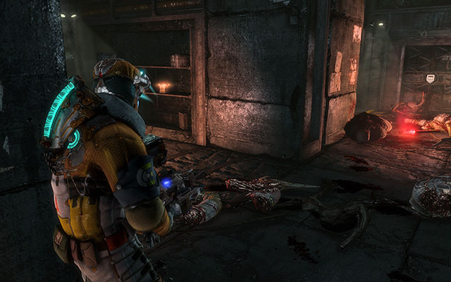 On the shelf in the left side of the room, inside which you can enter after crossing the first silo - Chapter 11 - p. 1 | Secrets - Secrets - Dead Space 3 Game Guide