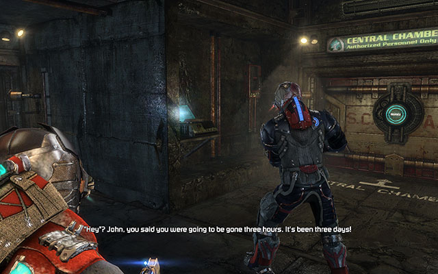 In the room with a workbench, at the wall - Chapter 11 - p. 2 | Secrets - Secrets - Dead Space 3 Game Guide