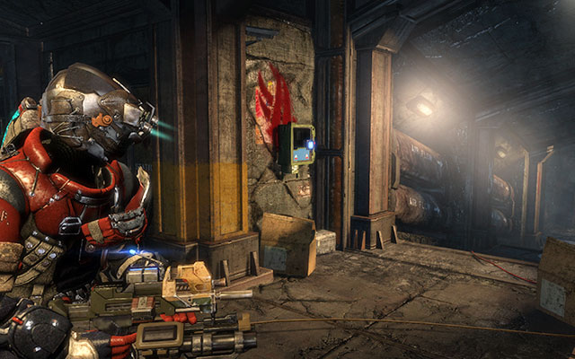 In the upper corridor - you have to use powering core to unlock the passage - Chapter 11 - p. 2 | Secrets - Secrets - Dead Space 3 Game Guide