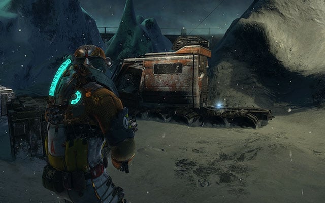 At the back of the damaged vehicle - Chapter 14 - p. 1 | Secrets - Secrets - Dead Space 3 Game Guide