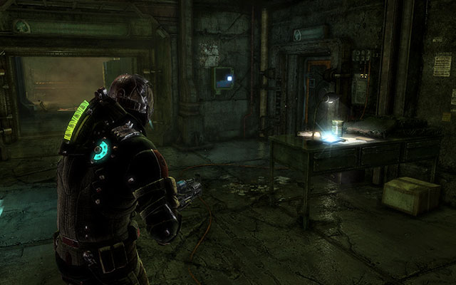 On the wall to the left, near the elevator [paleontology sector] - Chapter 14 - p. 1 | Secrets - Secrets - Dead Space 3 Game Guide