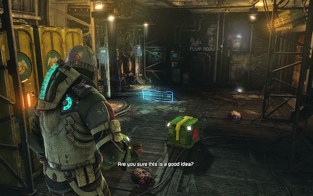 On the ground, near the door and the kiosk - Chapter 14 - p. 1 | Secrets - Secrets - Dead Space 3 Game Guide