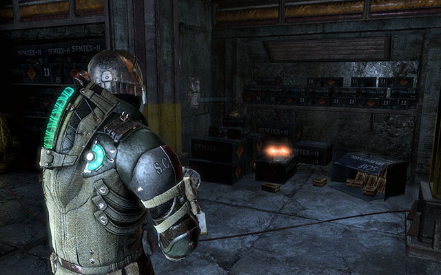 Inside the supply room opened with the torque bar [geology sector] - Chapter 14 - p. 1 | Secrets - Secrets - Dead Space 3 Game Guide