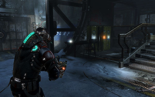 On the table, near lockers at the beginning of the mission - Chapter 14 - p. 2 | Secrets - Secrets - Dead Space 3 Game Guide