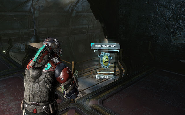 On the catwalk in the upper part of the tunnel with a cargo elevator - Chapter 14 - p. 2 | Secrets - Secrets - Dead Space 3 Game Guide