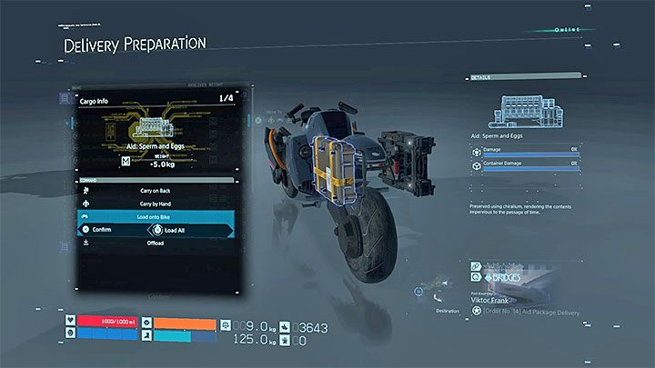 After reaching a certain point in the main storyline, you unlock motorcycles and other vehicles (including four-wheelers) - Starting tips | Death Stranding - Basics - Death Stranding Guide