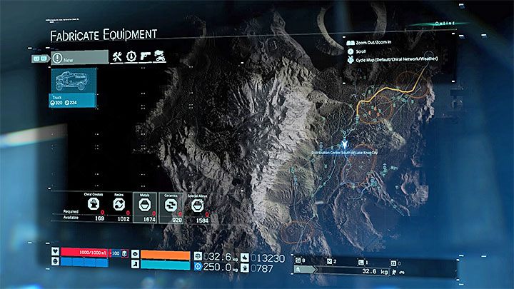 Another way to get a new truck is to use crafting and manufacture it in an allied facility - Vehicles and means of transport in Death Stranding - Basics - Death Stranding Guide