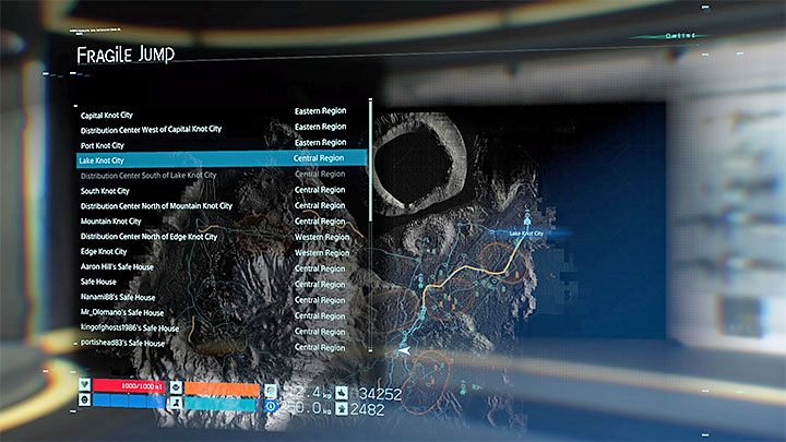 The actual gameplay takes place in the central region of the world map - Does Death Stranding have a large in-game world? - World - Death Stranding Guide