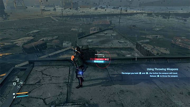 During this battle, move between the roofs of partially flooded buildings - Squid | Death Stranding Boss - Bosses - Death Stranding Guide