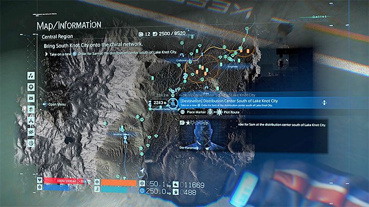 In our example, we had to return to the distribution center - Where should I go next in Death Stranding? - Exploration and cargo transportation - Death Stranding Guide