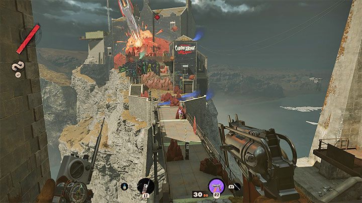 When you get to Updaam district, you have to locate the bridge shown in the picture, unavailable at other times of the day - Deathloop: Space Invader - walkthrough - Visionary Leads - Deathloop Guide